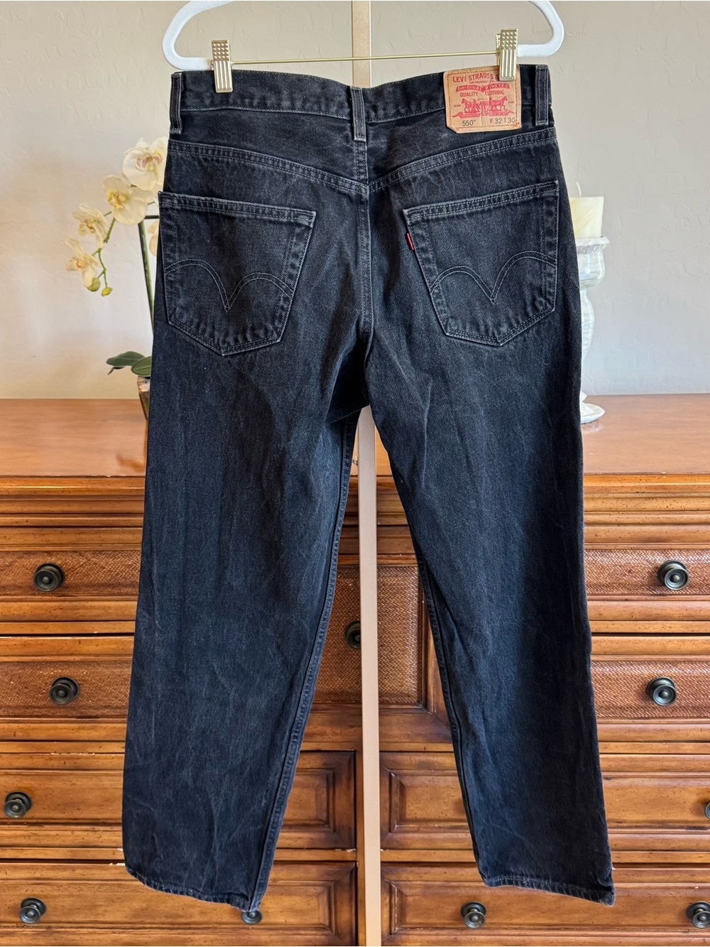 Levi’s 550 Relaxed Fit Black Jeans 32x30 USA - Picture 7 of 8